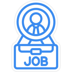 Vector Design Job Title Icon Style