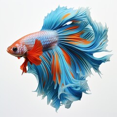 Fototapeta premium Create very realistic a Betta fish classic colors palettern