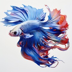 Create very realistic a Betta fish classic colors palettern