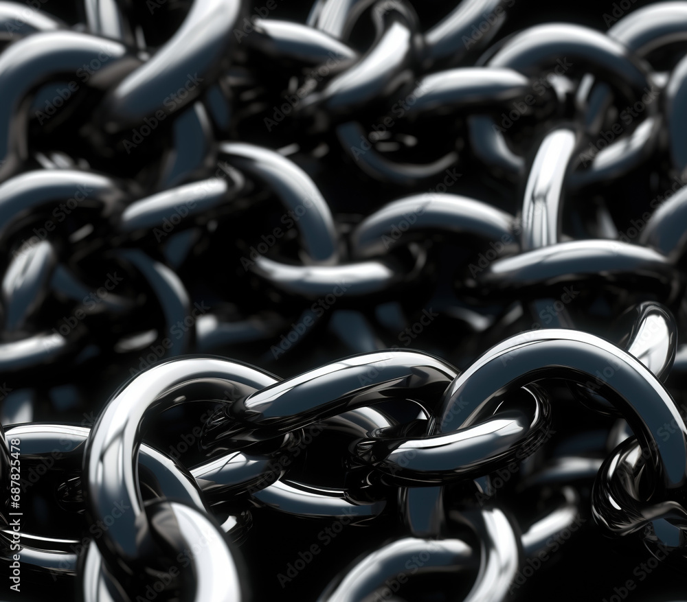 Poster 3d chain link seamless patterns