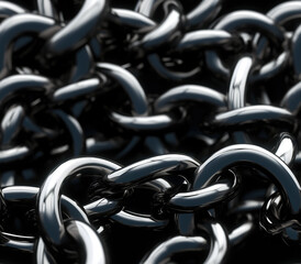3D Chain Link Seamless Patterns