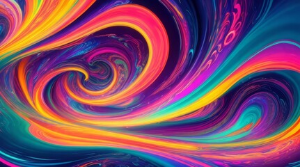 Fototapeta premium neon color swirl abstract background