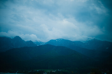 clouds over the mountain