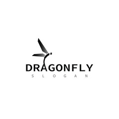 dragonfly logo animal design symbol icon