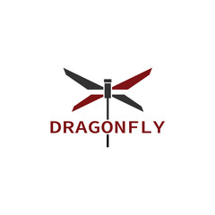dragonfly logo animal design symbol icon