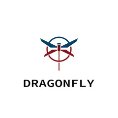 dragonfly logo animal design symbol icon