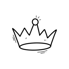 Hand Drawn Crown Illustration. Doodle Vector. Isolated on White Background - EPS 10 Vector