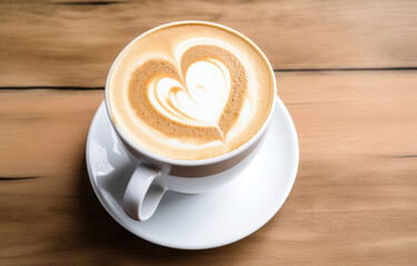 cup of coffee with heart art