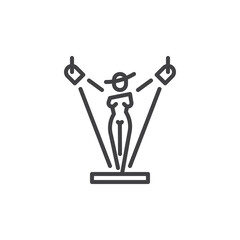 Fototapeta premium Fashion Show line icon