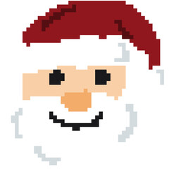 santa on christmas pixel art illustration