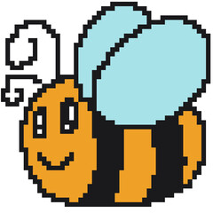 honey bee pixel cursor hand drawn illustration
