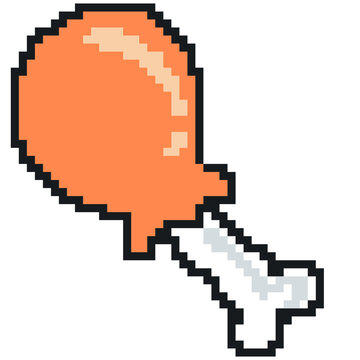 Fried Chicken Pixel Art