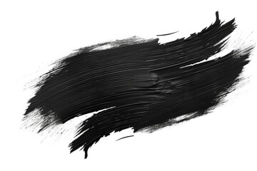 black brush stroke isolated white background