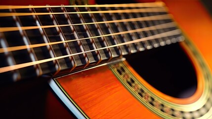 Obraz premium acoustic guitar abstract background music