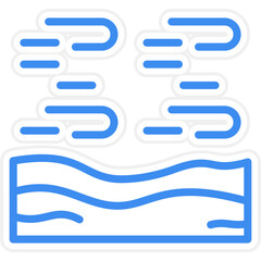 Fototapeta premium Desert Sandstorm Icon Style