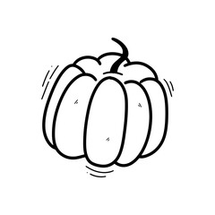 Hand Drawn Pumpkin Illustration. Doodle Vector. Isolated on White Background - EPS 10 Vector
