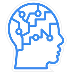 Obraz premium Artificial Intelligence Icon Style