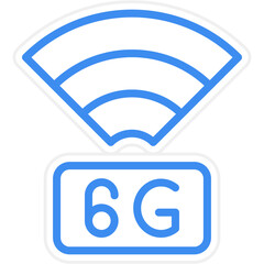 6G Network Icon Style