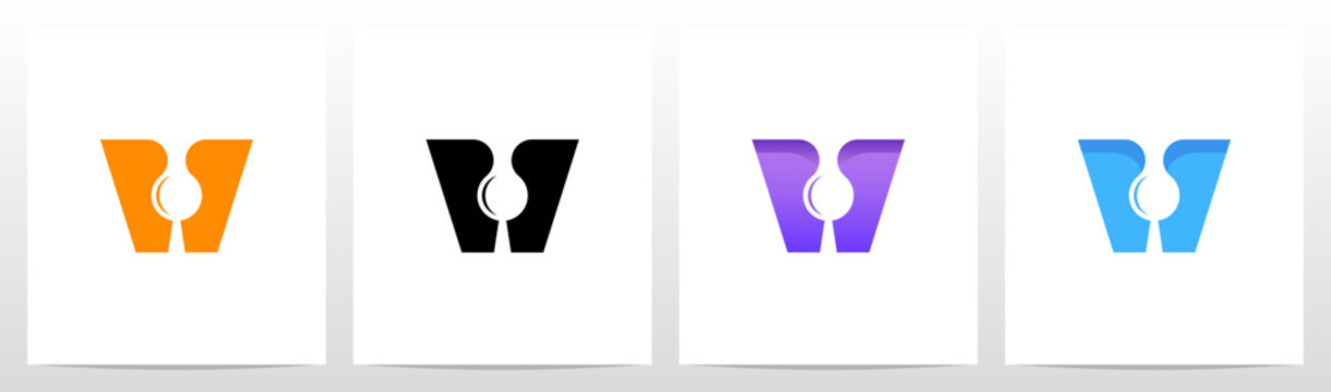 Water Drop Drip Melt Letter Logo Design W