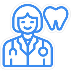 Female Dentist Icon Style