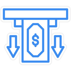 Cash Withdrawal Icon Style
