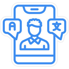 Online Language Teacher Icon Style