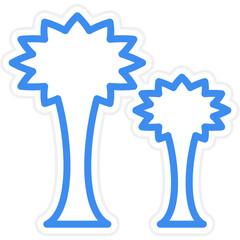 Dubai Tree Icon Style