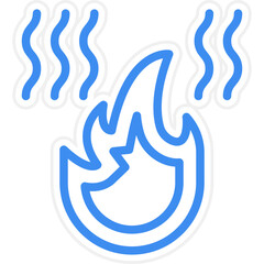 Fototapeta premium Fire Pollution Icon Style
