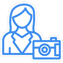 Female Vlogger Icon Style