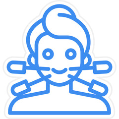 Face Acupuncture Icon Style
