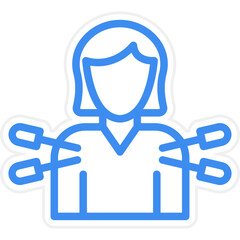 Body Acupuncture Icon Style