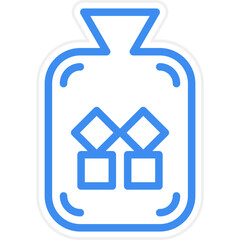 Ice Bag Icon Style