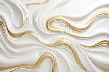 Fototapeta premium luxury texture of liquid waves gold and white marble abstract