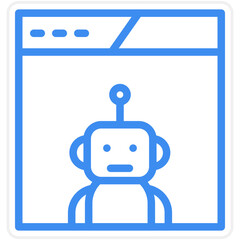 Robot Assistant Icon Style