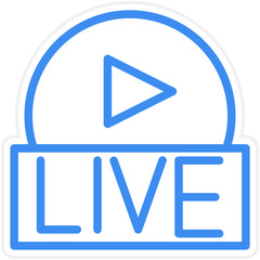 Live Streaming Icon Style