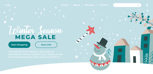 Winter season mega sale, discounts for holidays