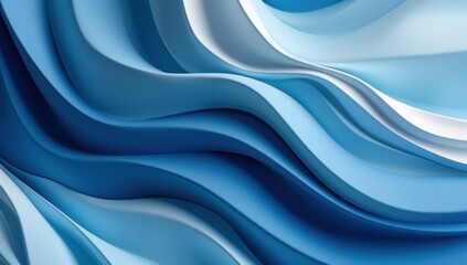 Sea Blue color in the style of flowing fabric, Digital Wave Background