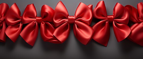 red ribbon on black