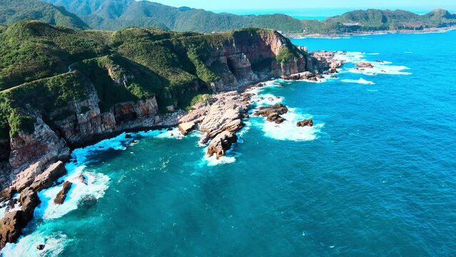 Longdong Bay at Northeast coast of Taiwan (New Taipei City and Yilan) National Scenic Area.