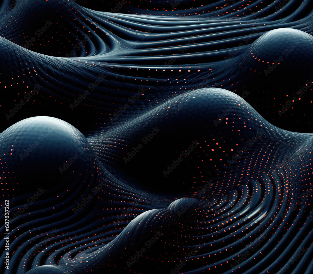Poster 3d interstellar seamless patterns