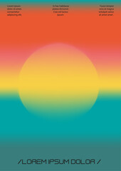 Futuristic Background Set with Gradient Mesh Holographic Shapes. Vector Template Design for your Business. Minimal Colourful Print Set for Your Identity Style