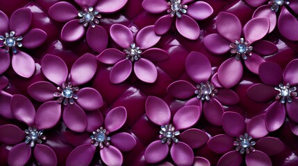 orchid Buttoned luxury leather pattern with diamonds and gemstones. Useful as luxury pattern