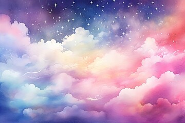 Obraz na płótnie Canvas colorful blue sky and cloud for nature landscape. Cloud background with a pastel colour