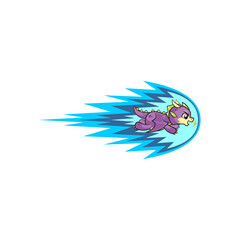 Obraz premium vector cute flying dragon fantasy