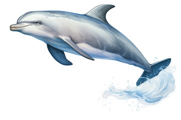 Graceful Dolphin Encounter on transparent background PNG
