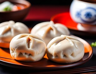 Chinese Baozi  Hot Meal Main Dish AI Photography