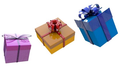 Fototapeta premium gift boxes with ribbon