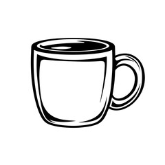 Mug Logo Monochrome Design Style