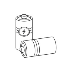 illustration of electric battery, vector art.