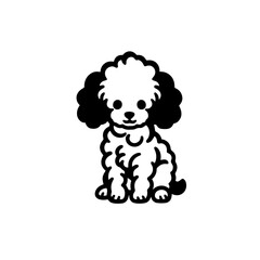 Poodle Logo Monochrome Design Style